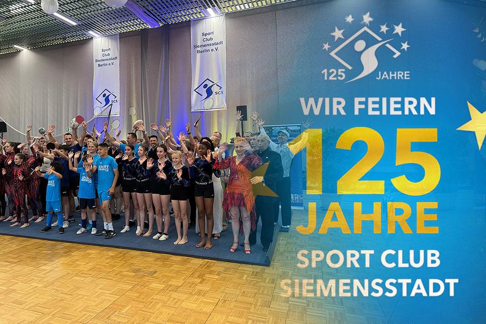 Gruppenfoto aller SCS Sportabteilungen 125 Jahre SCS Festakt 04.07.25