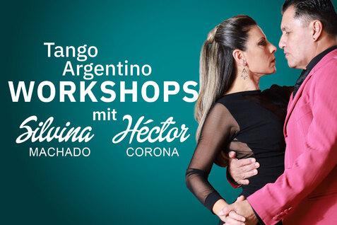 Teasermotiv Tango Argentino Workshops mit Silvina Machado un H&eacute;ctor Corona Sa 14.06. + So 15.06.2025 im SC Siemensstadt