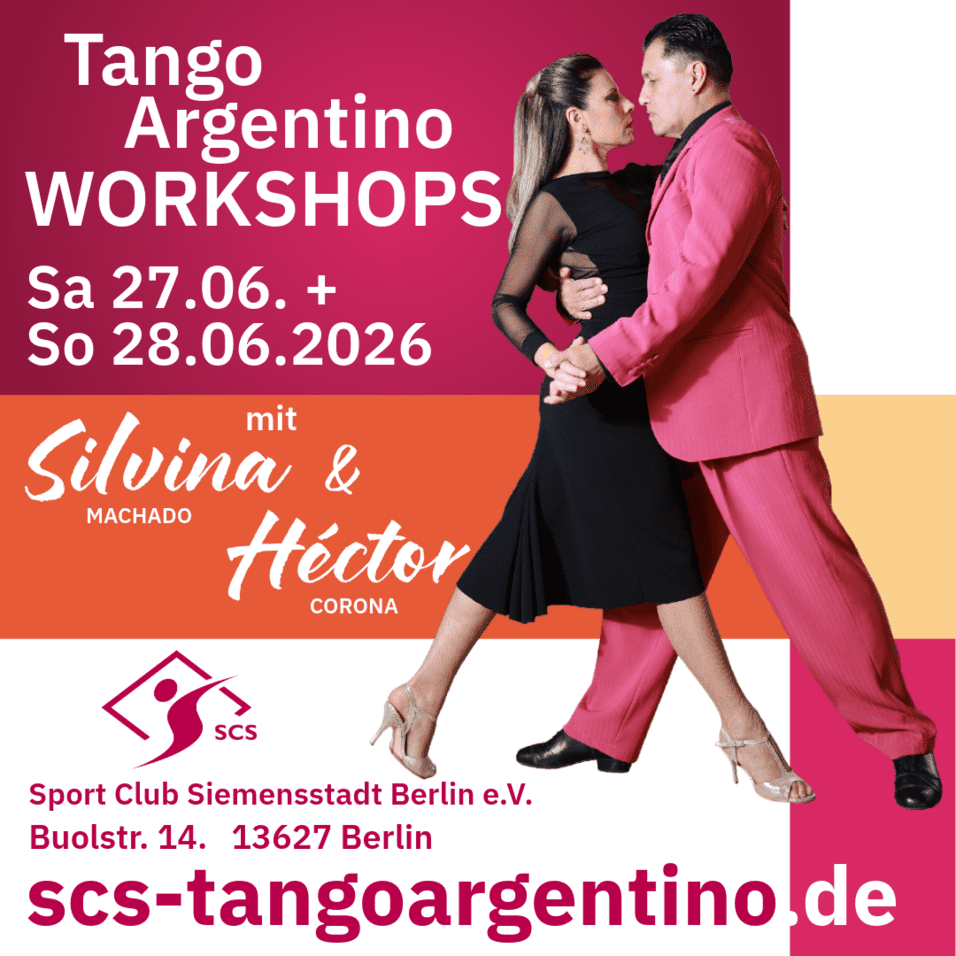 SCS Tango Argentino Workshops 2026 mit Silvina Machado + H&eacute;ctor Corona
