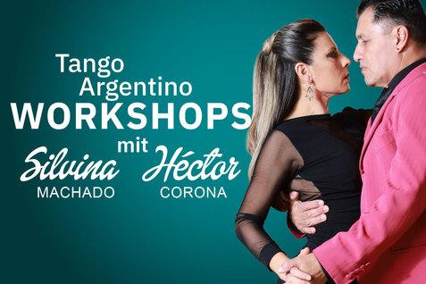 Teasermotiv Tango Argentino Workshops mit Silvina Machado un Héctor Corona Sa 14.06. + So 15.06.2025 im SC Siemensstadt