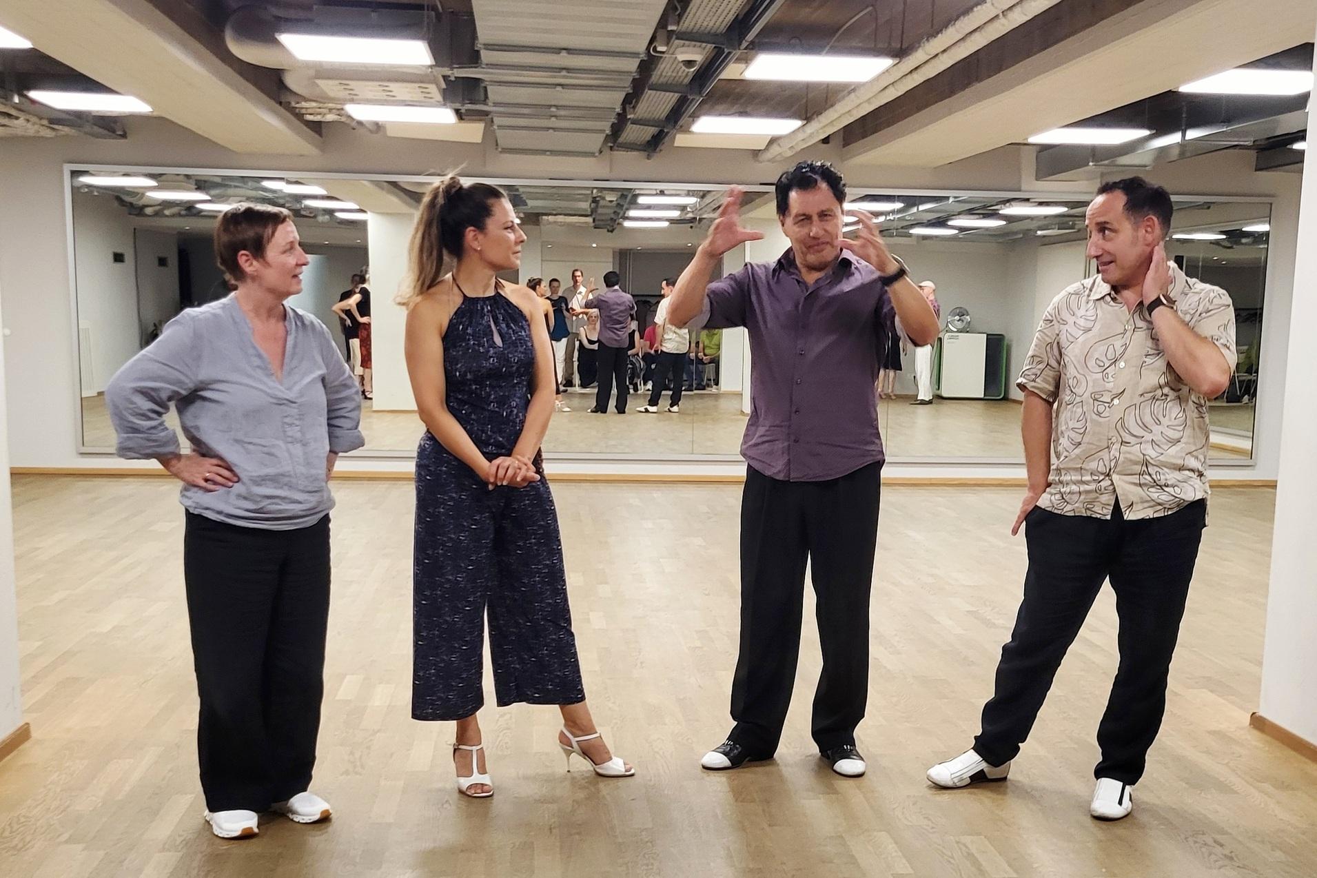Workshop Silvina & Héctor Gruppenfoto Nicole Ritzrau-Hohlfeld, Silvina Machado, Héctor Corona, Lars Ritzrau