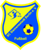 Wappen des SC Blenheimstadt Berlin e. V. in Blau und Gelb mit einem Fußballsymbol und dem Schriftzug „Fußball“.