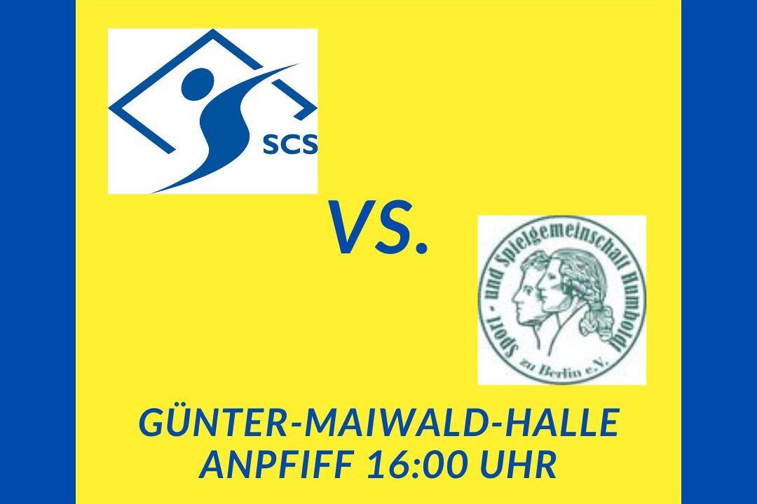 Handballspiel am 19.01.2025: SCS gegen Sportgemeinschaft Humboldt, Anpfiff 16:00 Uhr, G&uuml;nter-Maiwald-Halle.